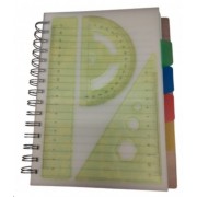 CUADERNO A5 130 HJS CON JUEGO DE GEOMETRIA